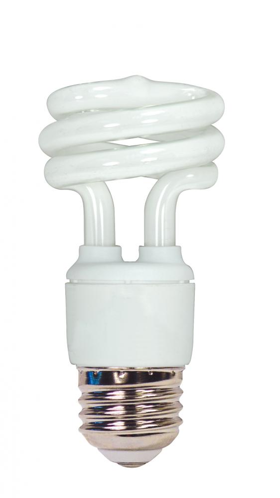 11 Watt; Mini Spiral Compact Fluorescent; 4100K; 82 CRI; Medium base; 120 Volt