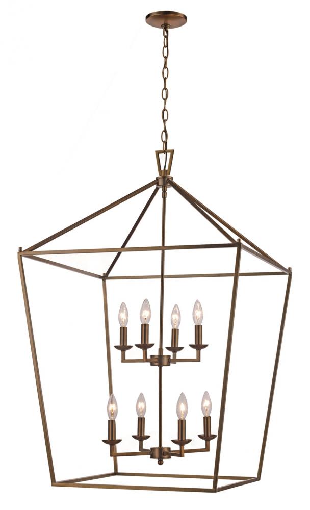 8LT PENDANT-BIRD CAGE-AG