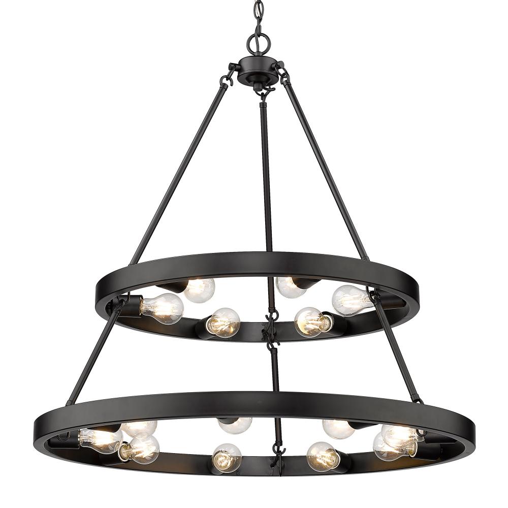 Castile 2 Tier - 15 Light Chandelier (Top 6, Bottom 9)