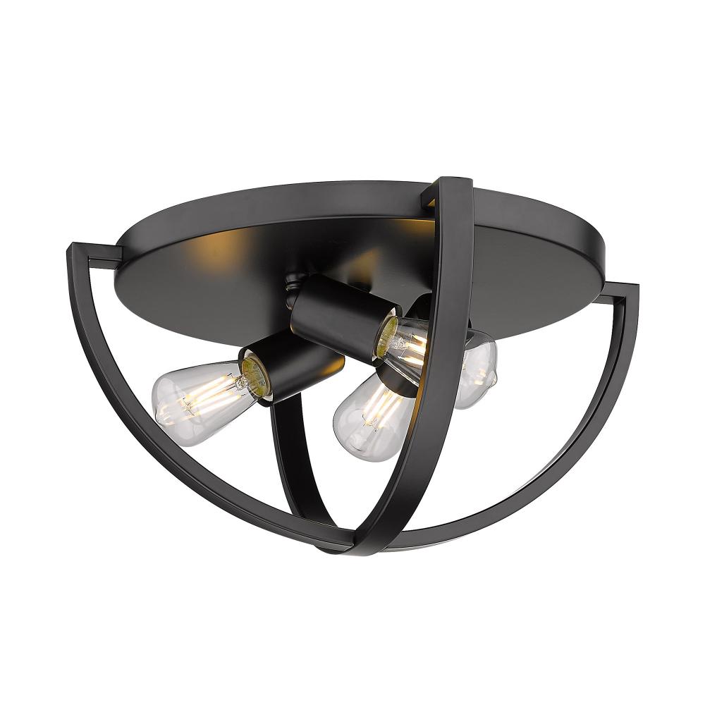 Colson BLK 15" Flush Mount in Matte Black