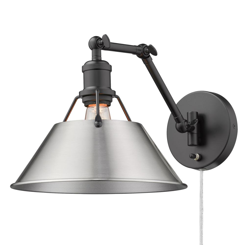 Orwell Articulating Wall Sconce in Matte Black with Pewter