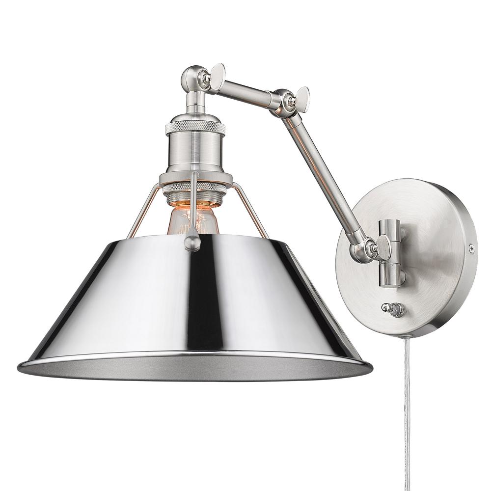 Orwell Articulating Wall Sconce in Pewter with Chrome