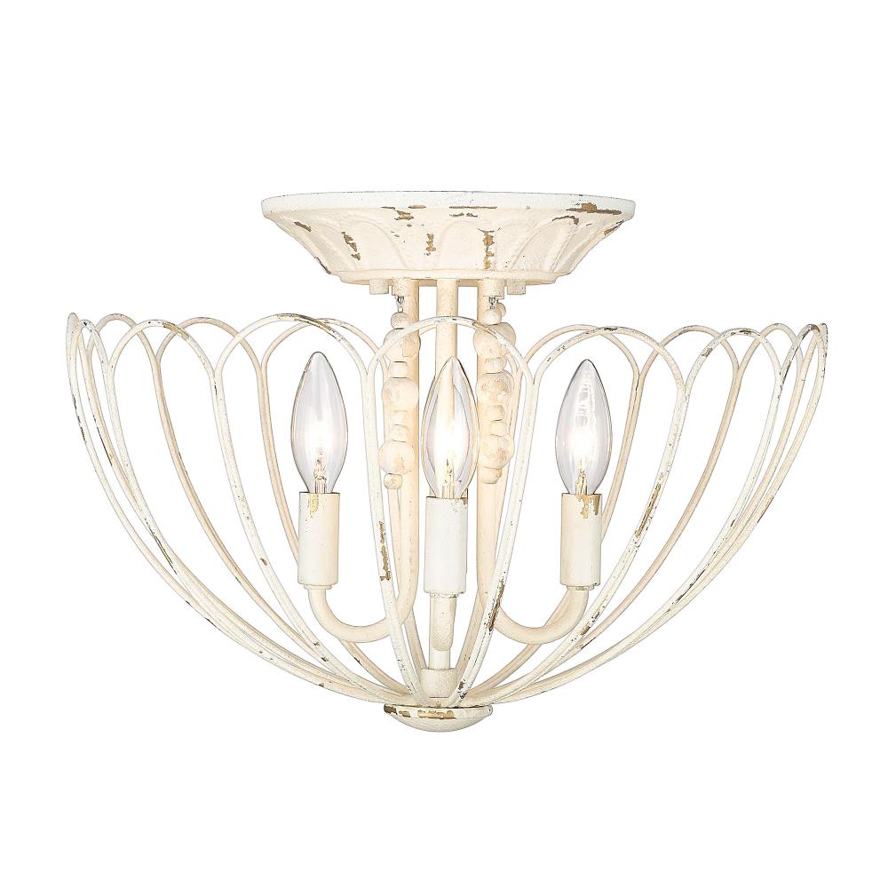 Marguerite 4 Light Semi-Flush in Vintage Parisian White