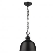 Golden 0316-M1L BLK - Holmes BLK Mini Pendant in Matte Black