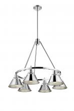 Golden 3306-6 CH-CH - Orwell 6-Light Chandelier in Chrome