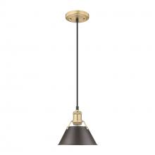 Golden 3306-S BCB-RBZ - Orwell BCB Small Pendant - 7" in Brushed Champagne Bronze with Rubbed Bronze shade