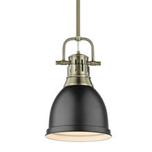 Golden 3604-S AB-BLK - Duncan Small Pendant with Rod