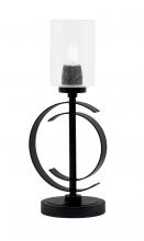 Toltec Company 56-MB-300 - Accent Lamp, Matte Black Finish, 4" Clear Bubble Glass