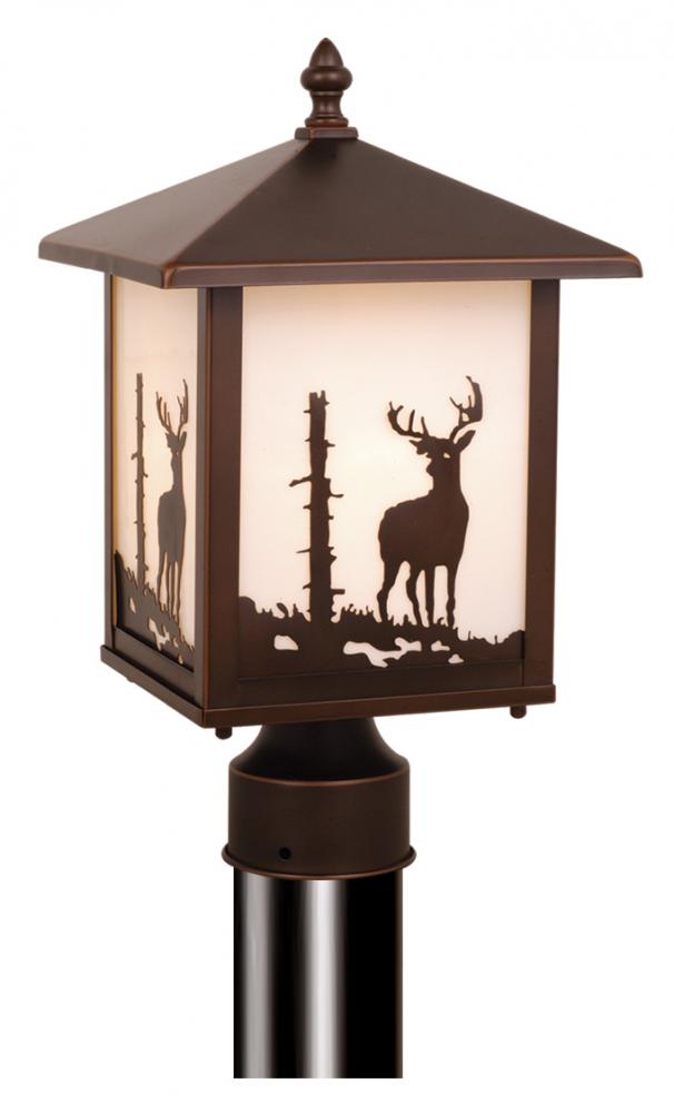 Bryce 8-in Deer Outdoor Post Light Burnished Bronze