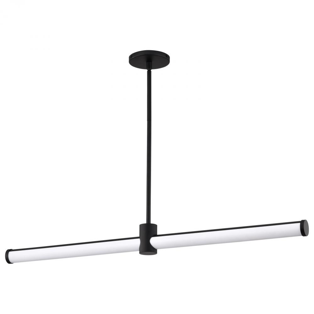 Bowman; 36 Inch LED Island Pendant; Matte Black; Acrylic Lens