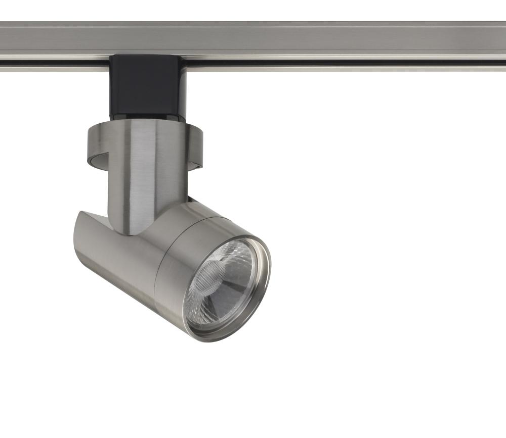 LED 12W Track Head - Barrel - Brushed Nickel Finish - 24 Degree Beam