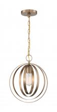 Nuvo 60/7056 - Pendleton - 1 Light Pendant with- Burnished Brass Finish