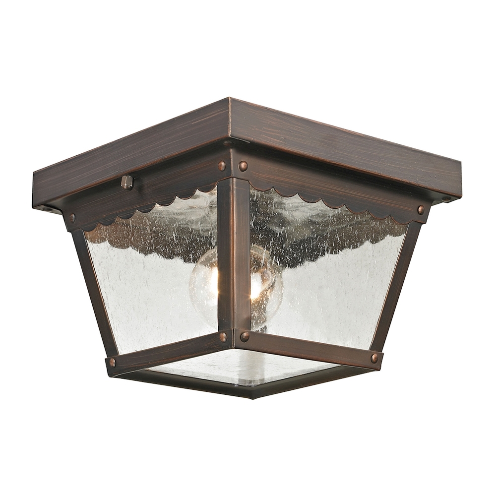 Thomas - Springfield 8'' Wide 1-Light Outdoor Flush Mount - Hazelnut Bronze