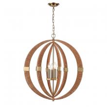 ELK Home H0019-9620 - Pyrus 27'' Wide 4-Light Pendant - Brown